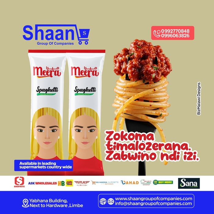 Bizmalawi's tweet image. Shaan
Discover True Italian Flavors In Every Single Bite Of Our Perfectly Saucy And Delicious Spaghetti
More Info: bizmalawi.com/listing/shaan-…
#shaan #bizmalawi #malawi