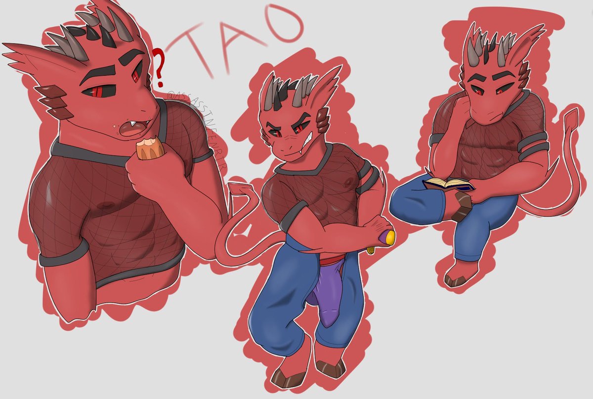 Tao, the mystic samurai imp 

#furry #furryart #digitalart