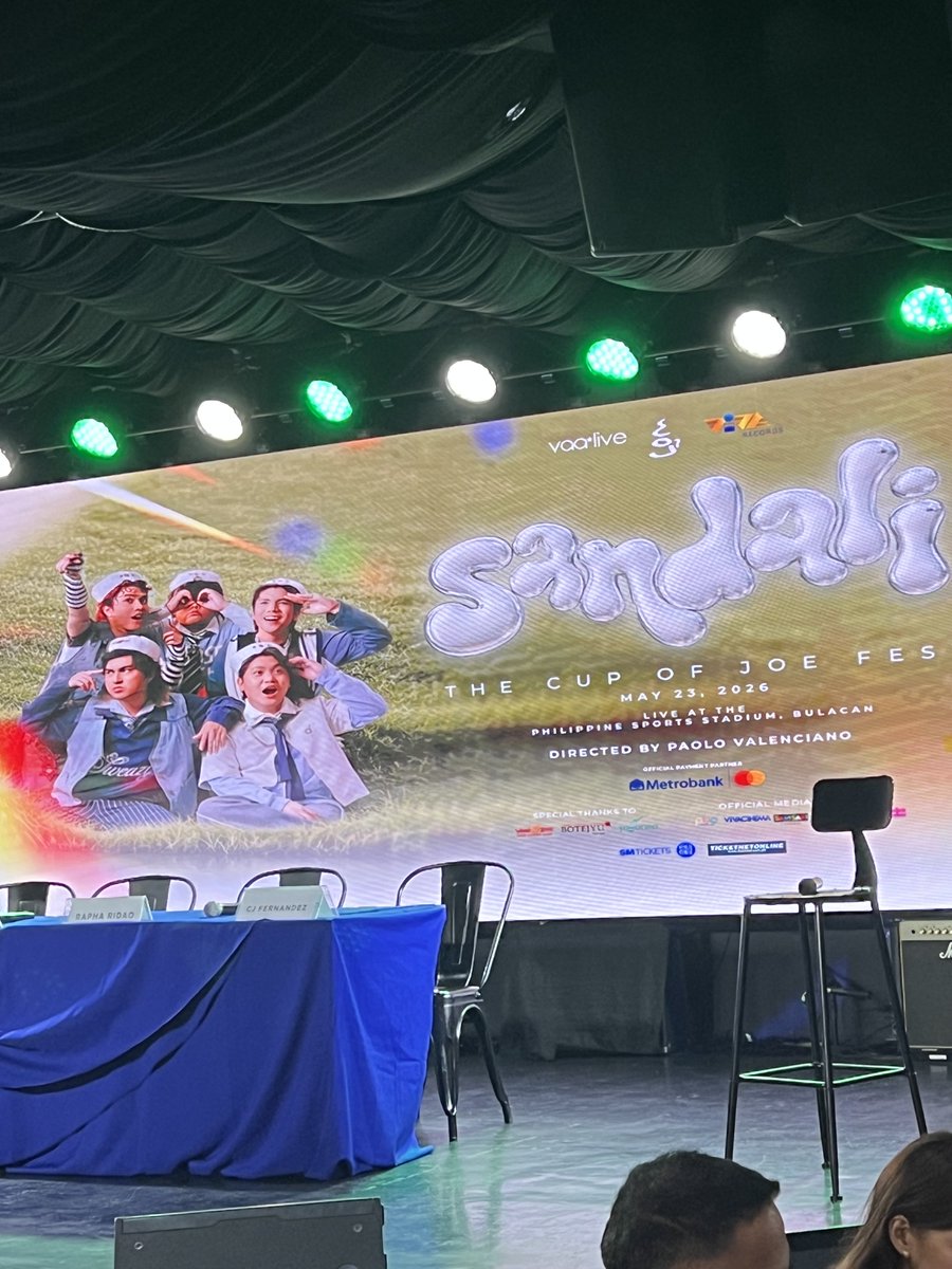 nitzcape's tweet image. Waiting for Sandali mediacon to start

Cup of Joe concert on May 23 at the Philippine Sports Stadium “Sandali: The Cup of Joe Fest

#CupOfJoe
#SandaliTheCupOfJoeFest
#VivaLive