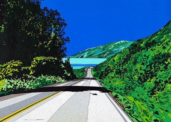 原画『COUNTRY ROAD』(1988) #鈴木英人 #イラストレーション