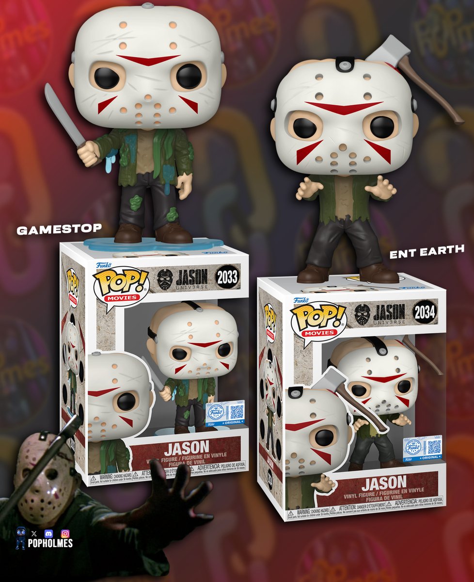pop_holmes's tweet image. First look at Gamestop Exclusive Waterlogged Jason Funko Pop and Entertainment Earth Jason Axe in Head Funko Pop. Coming soon 
.
EntEarth popholmes.tech/l/ee
Gamestop popholmes.tech/l/gs
.
#ad #jasonuniverse #jasonvorhees #funkopop #popholmes
