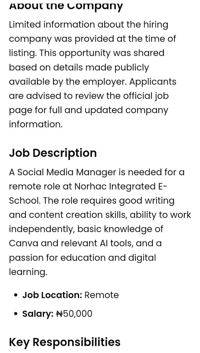 MrCharlesky's tweet image. Social Media Manager Role
Remote
Job Type: Full-Time

Salary: ₦50,000

Nah, I don't think I can share the application process. The salary is too small for full-time.

What the heck!