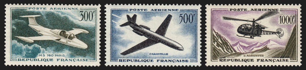 Poste Aérienne n°35/37, série complète, neufs ** sans charnière - TB COTE 110€
timbres de 1er choix sans défaut.
Aux enchères 20 € sur #delcampe
delcampe.fr/fr/collections…
#philatelie #timbres #stamps #collection #philately