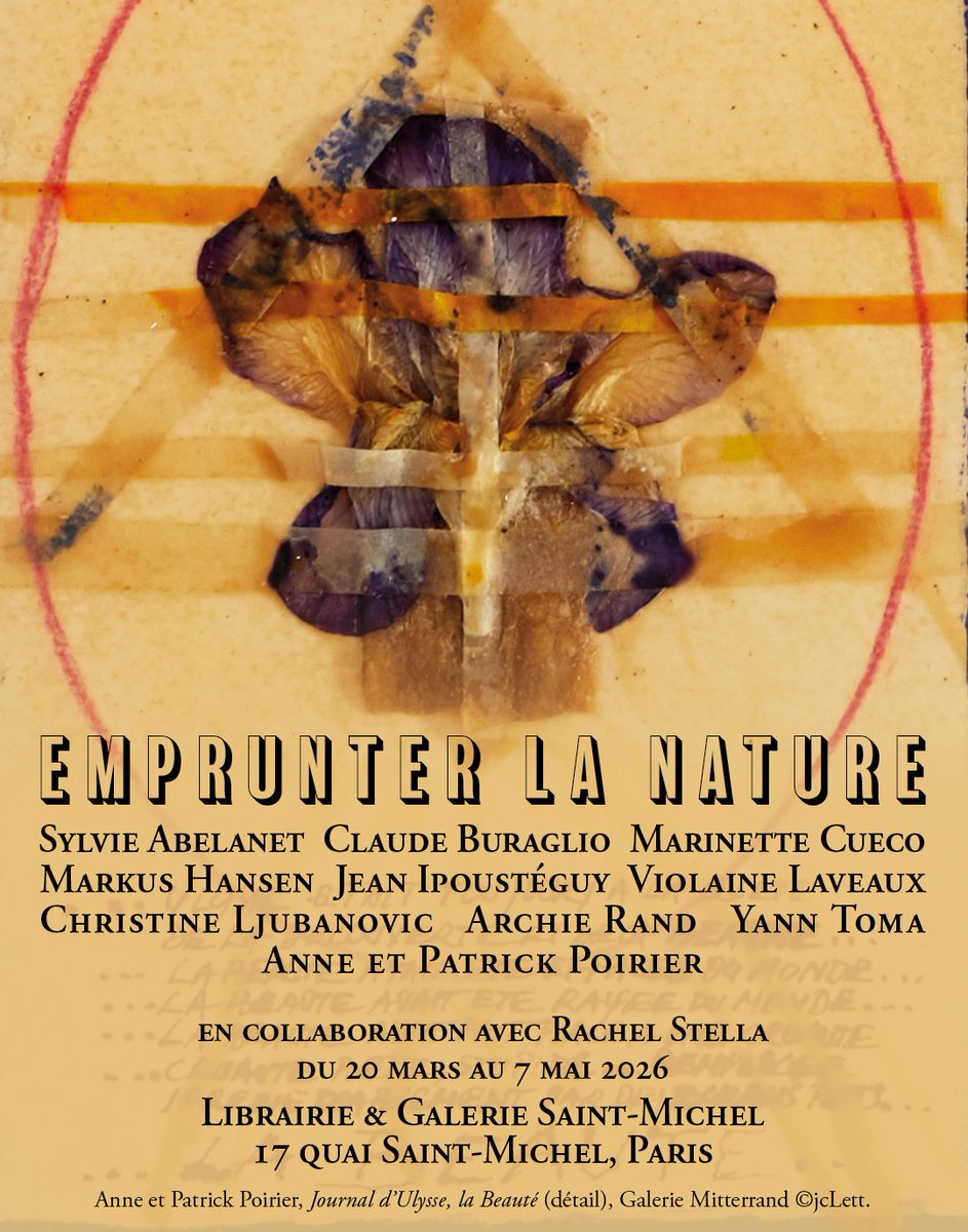 Dear Friends,
Constance Allard and I would be very happy if you could join us at her Library Saint Michel this Friday the 17th, 18h-20h, for my contribution to the group show 'Emprunter la Nature’. We look forward to seeing you there!!