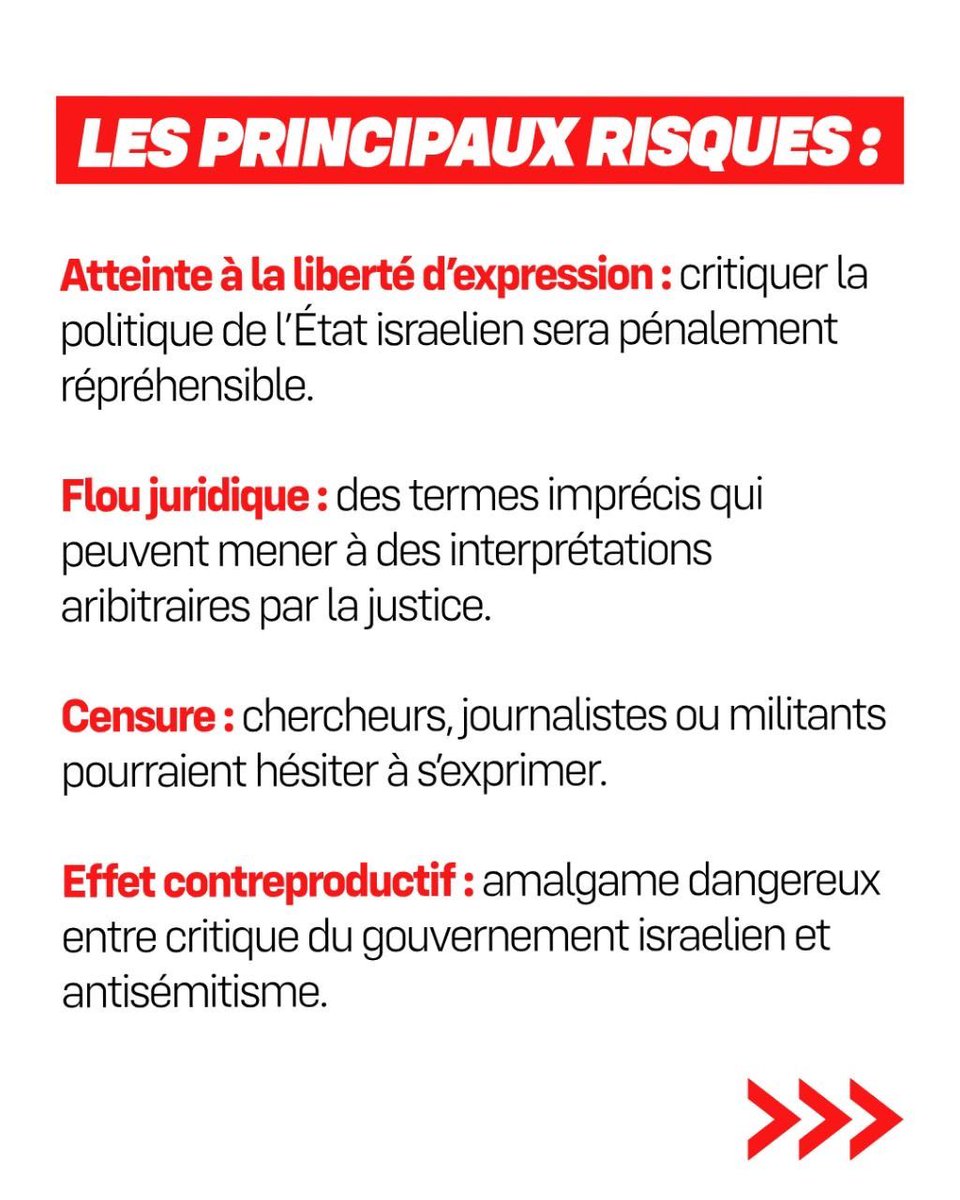 🔴 Mobilisation générale contre la loi Yadan !

Cette loi est un danger pour la liberté d’expression et criminalise le soutien à la Palestine.

Interpellez votre député•e !

lafranceinsoumise.fr/interpellez-vo…·es-contre-la-loi-yadan-qui-menace-la-liberte-de-critiquer-israel/