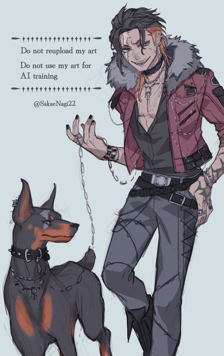 次回用に描いてるやつです。
前回のポメが楽しかったので今回もワンちゃん描きました。いかつい。

#wip