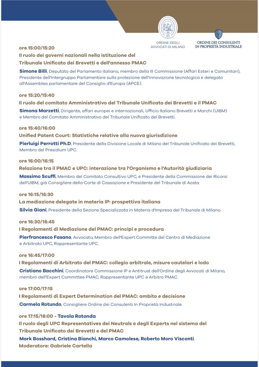 pier_fasano's tweet photo. 🇪🇺 It’s such privilege to talk about the Patent Mediation and Arbitration Centre of the Unified Patent Court in Milan Courthouse ⤵️ https://t.co/xgQKcM9tlD