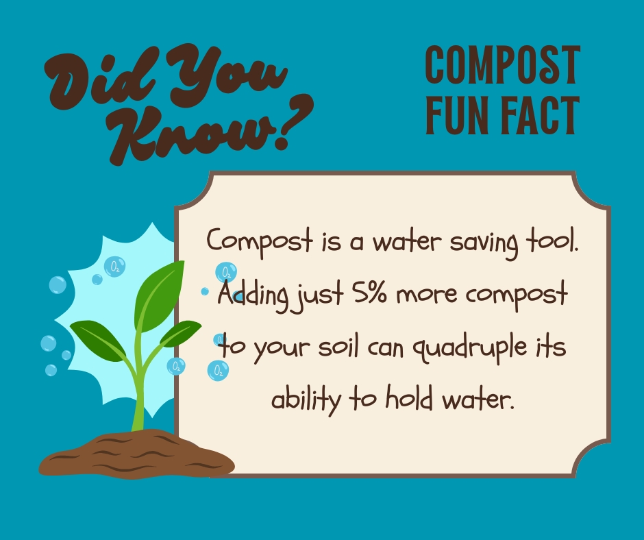 CompostWeek_AU's tweet photo. Compost is a water-saving tool. Adding just 5% more compost to your soil can quadruple its ability to hold water. Composting is a modern way to protect our land from drought. (ICAW is proudly supported by the Queensland Government - @QldEnvironment) https://t.co/IbcqFSWXzG