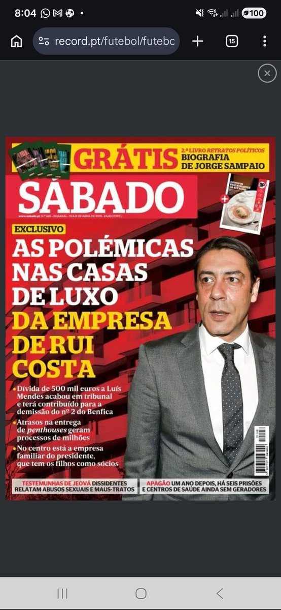 Parece que o Presidente do <a href="/SLBenfica/">SL Benfica</a> continua no clube em part-time. E mesmo assim, o que faz fora do clube.. faz mal.