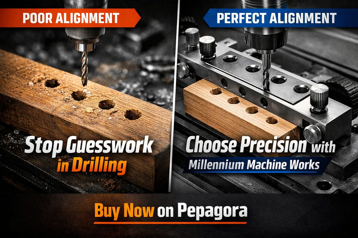 KrittikaCh78082's tweet image. Drill smarter. Drill precise.

Choose Millennium Machine Works Orientation Drill Jig for stable, accurate operations.

Buy now on Pepagora :  pepagora.com/p/orientation-…

#DrillingTools #IndustrialFixtures #EngineeringSolutions #ManufacturingBusiness  #B2B  #FactoryTools