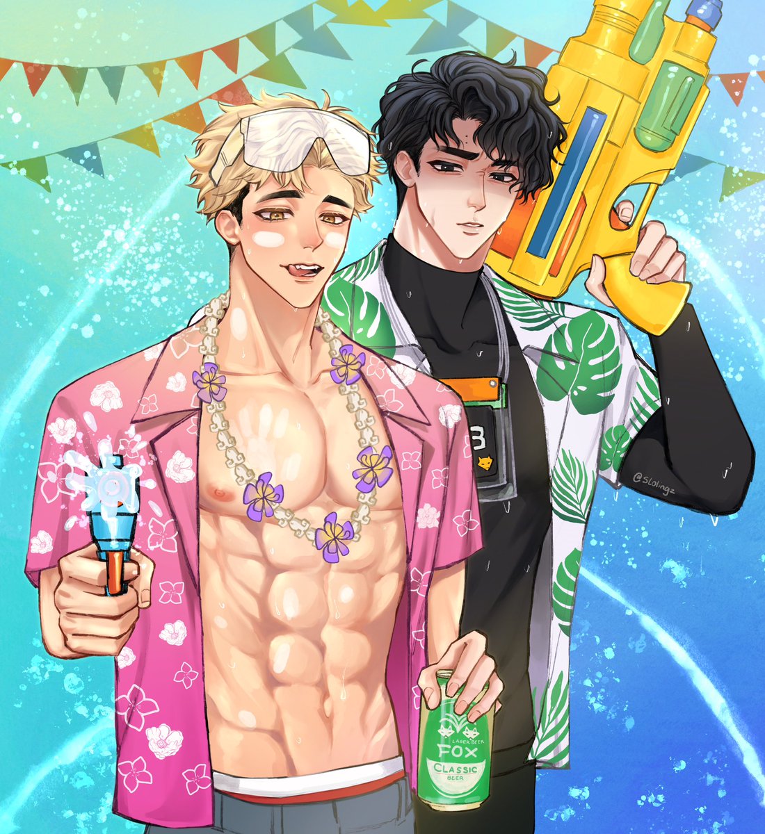 LLslo_lingz's tweet image. วันสุดท้ายแต่ถือว่ายังอยู่ในเทศกาลอยู่ฮะะ🙂‍↕️💦

꧁✧Happy Songkran Day! สุขสันต์วันสงกรานต์ นะคะ! ✧꧂

#sakuatsu #ซาคุอัตสึ