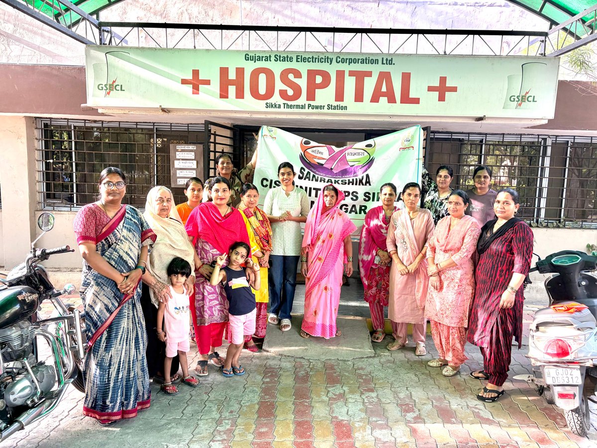 CISFWest's tweet image. A Medical Health Check-up Camp was successfully conducted at GSECL Hospital, Sikka, Jamnagar, under the aegis of SANRAKSHIKA.
The initiative reinforces our unwavering commitment to health, care, and the holistic welfare of CISF families.

#Sanrakshika #HealthFirst  @CISFHQrs