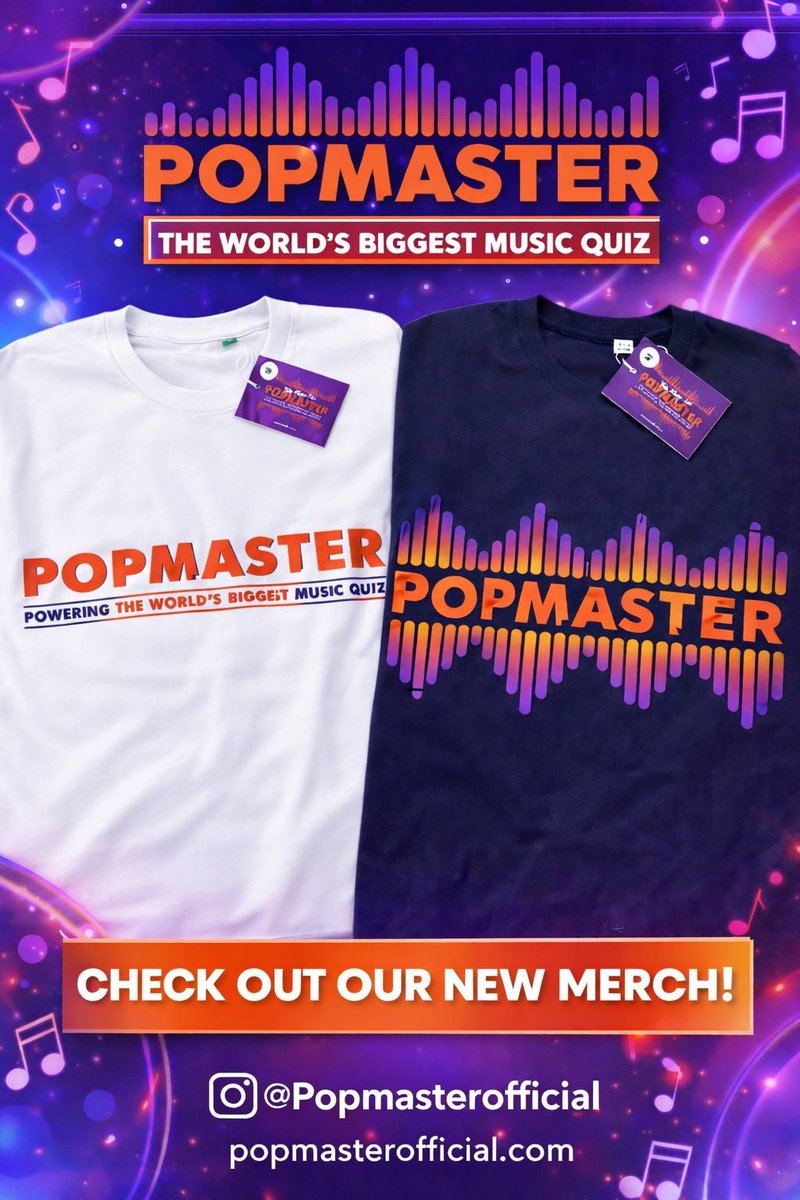 PopmasterTM's tweet image. Popmaster fans — it all matters 🎶

We’ve teamed up with @ClassicCarTees on official merch, with proceeds supporting Cash for Kids ❤️

Buy a #Popmaster t-shirt or mug &amp;amp; help young people who need it most.

👉 retroclassicclothing.com/popmaster-cash…

Look good 😎 Do good 🤝 Play Popmaster 🎵