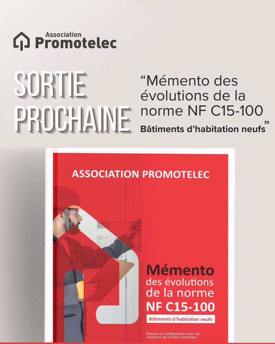 Promotelec's tweet photo. 📖La norme NF C15-100 à évolué - votre Officiel de l’électricité aussi.

Disponible très prochainement. Un outil de référence conçu par et pour les professionnels de l'électricité.

Suiviez notre actualité pour être prévenu de la mise en ligne. https://t.co/yp8RV0ML8T