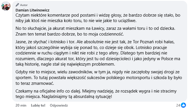 KAWizja's tweet photo. Chciałem zebrać kilka komentarzy ze środowiska motorsportowego w temacie Toru Poznań, ale chyba ten jest najlepszy i wyczerpujący temat. Damian Litiwnowicz, mistrz Europy Euro RX3 w rallycrossie, zaczynający karierę właśnie na Torze Poznań, niedaleko gdzie mieszka. https://t.co/J6A7NyqRIx