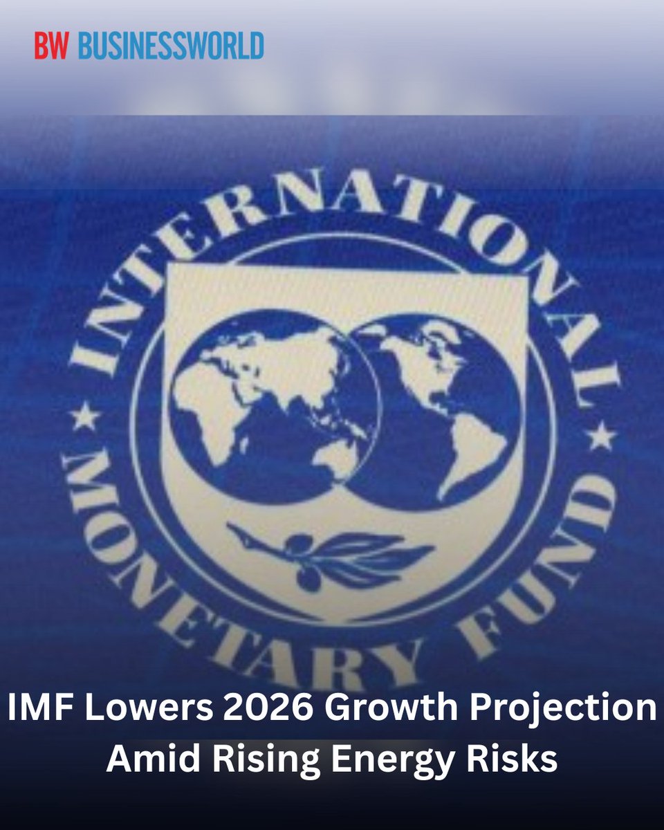 BWBusinessworld's tweet image. The revised outlook reflects rising uncertainty in global markets, driven largely by geopolitical tensions and the risk of disruptions to energy supplies

Read more: businessworld.in/article/imf-lo… 

@anuragbatrayo |  @NFWarsia | Tanvie Ahuja

#IMF #GlobalGrowth #EconomicOutlook