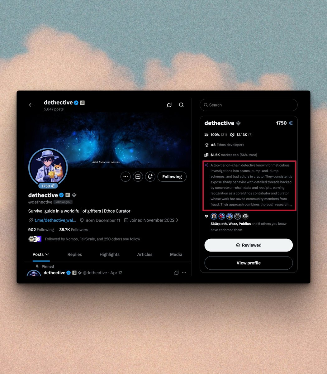 Ethos tweet media