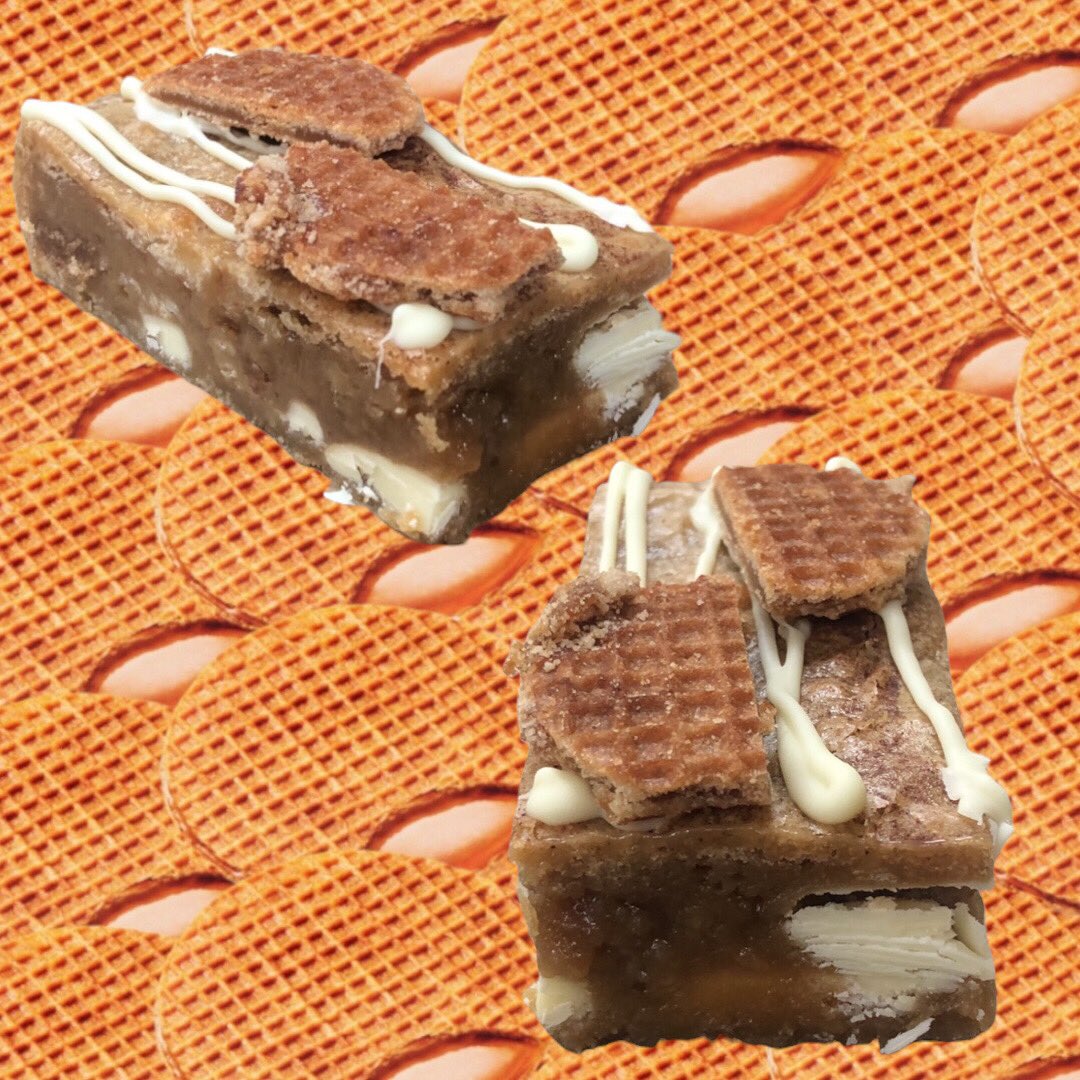 alwaystimefora's tweet image. Stroopwafel blondies. Local delivery and UK wide tracked postage available. DM to order 😊 #stroopwafel #blondies #cinnamon #homemade #baking