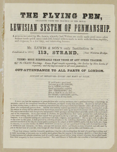 grosvenorprints's tweet photo. For the Ready Writer: The Flying Pen 1840; #penmanship #writers #system #Lewisian #classes #strand #London #shorthand #fineart #Letterpress #pamphlet #ephemera #Lewis #stenography #pen #course #Wednesday #handwriting #pencils #letters; https://t.co/2bIchJ7Hdj https://t.co/5H630nQvIv