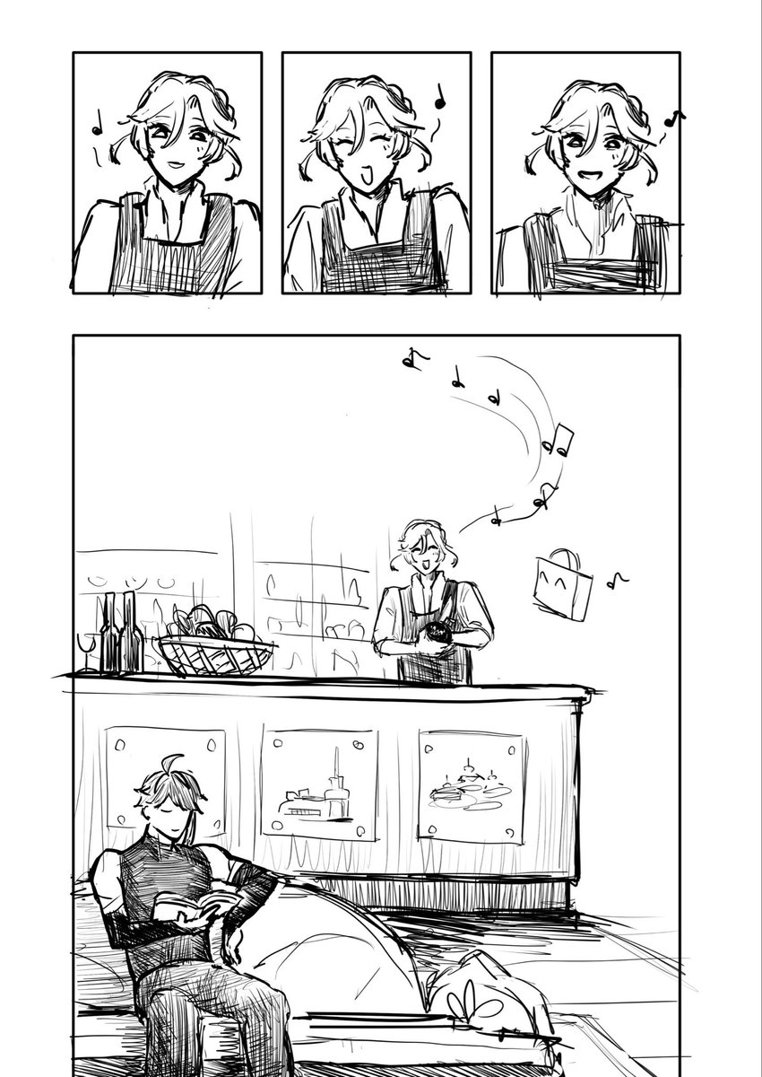 yamayamatarouta's tweet photo. アルカヴェ無言漫画シリーズ https://t.co/UTbzYI1o70