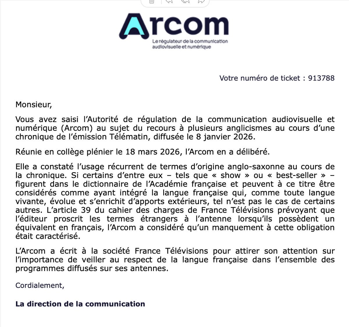 Défense de la langue française tweet media