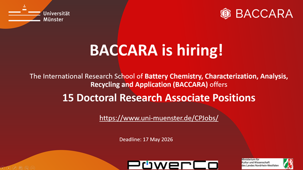 GloriusGroup's tweet image. @SchoolBaccara is now recruiting🚀 

Within the program, the Glorius Group is focusing on innovative organic materials for batteries, including the molecular design of new electrolyte additives. 

👉Learn more: uni-muenster.de/Baccara/resear…

#PhD #BatteryScience #AcademicJobs