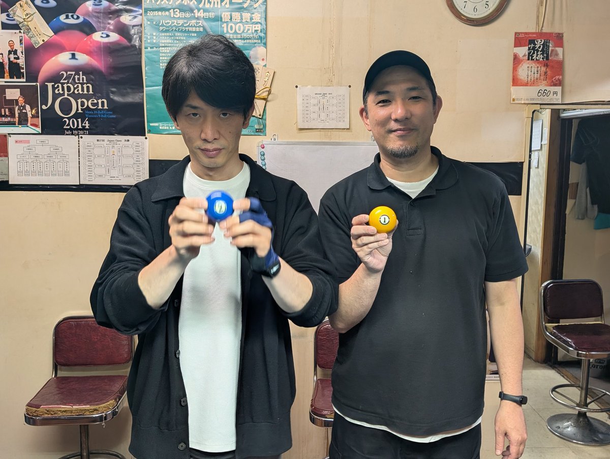 sumiyoshi1968's tweet photo. 【PABCマンスリー結果】4月12日開催
優勝     早瀬P
準優勝 深見さんA
優勝は早瀬店長！準優勝は惜しくも2連覇ならず、深見さんでした💡
スミヨシの常連さんもベスト4、ベスト8と残っていて頑張っていました✨
また来月皆さんお待ちしてます
！
#ビリヤード #ダーツ #元住吉 #PABC #ハウトー #9ボール https://t.co/gvb9A58sQo