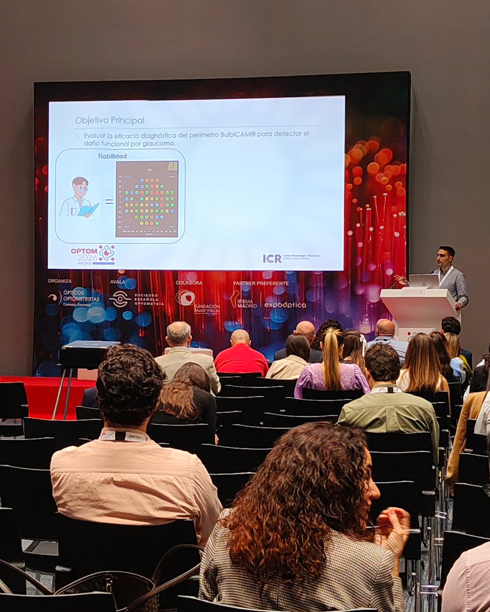 ICRcat's tweet image. Membres del Departament d'#Optometria de l'ICR van assistir a l'#OPTOM26, #Congrés Nacional d'Optometria celebrat a Madrid.

🎙️ M. Martínez va exposar els resultats de l'equip #BulbiCAM
🎙️ C. Camilleri va presentar un cas clínic de #contactologia