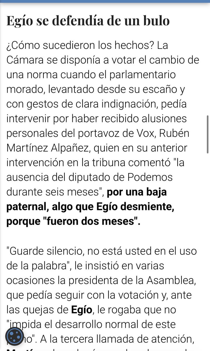 Angel_L_Hern's tweet image. A @EgioVictor la Asamblea Regional le impuso un mes sin empleo, sueldo y funciones de diputado por intentar responder a los ataques de Vox, que mintió sobre su ausencia cuando estaba de baja paternal.

Ahora la pregunta es obvia: ¿van a actuar igual con el diputado de VOX que