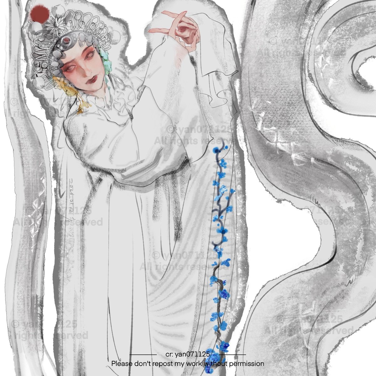 yan071125's tweet image. 指望交鸳颈
#illustration #art #paint #digitialart #sketch