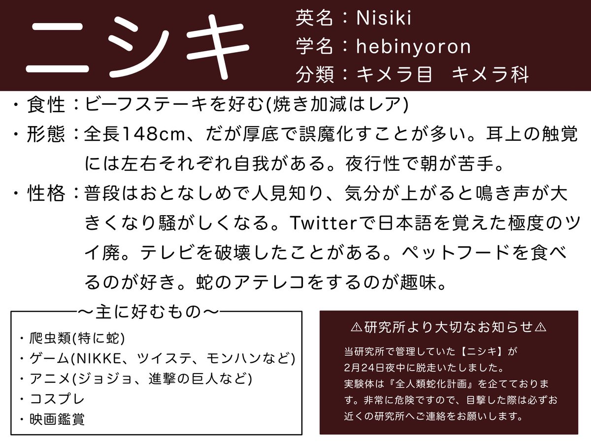 ニシキ🐍 tweet media