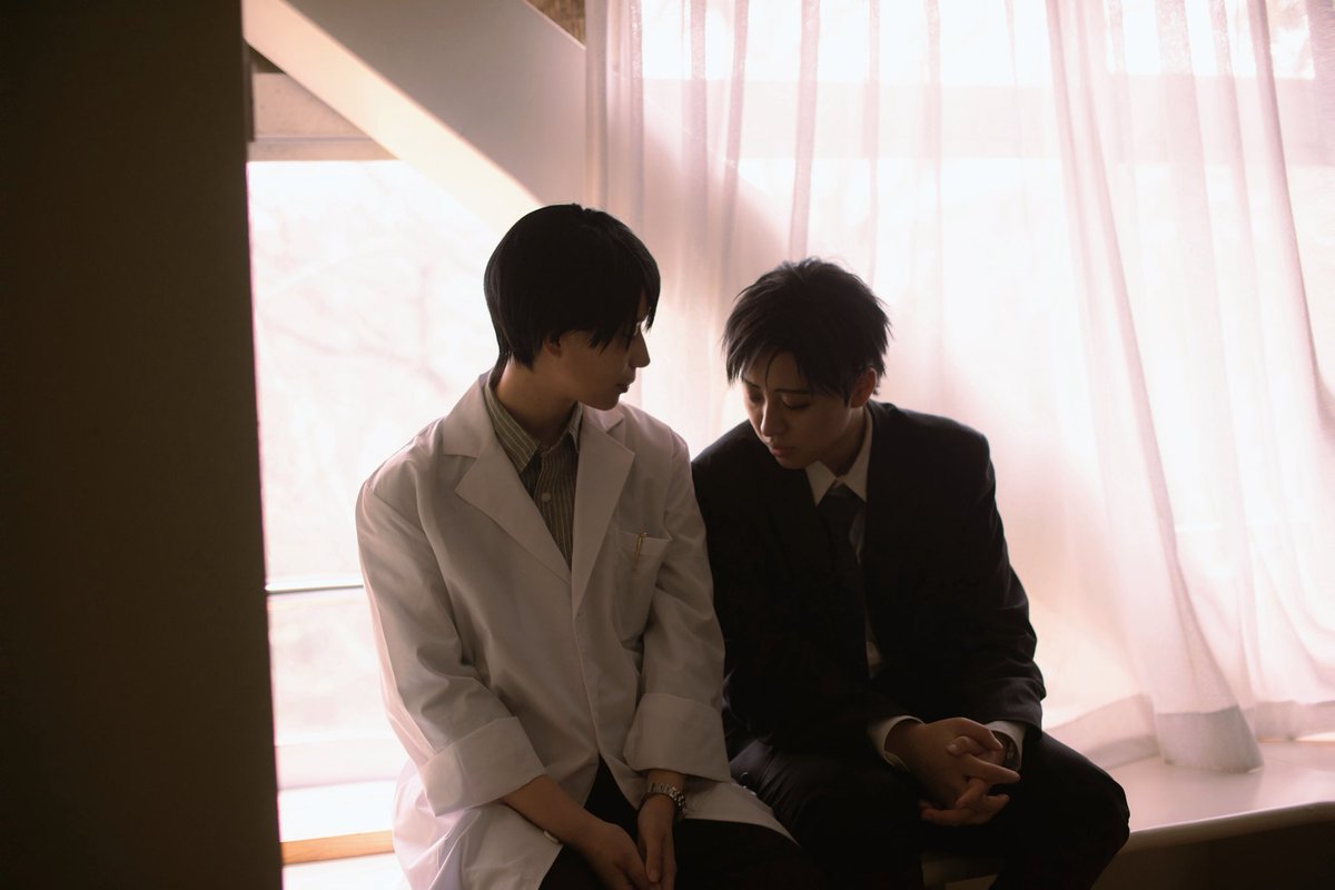 sae_eeee's tweet photo. #鬼と天国

ちゃんと見てる、お前のこと

✨『鬼と天国 及』発売おめでとうございます💐

🥼天獄学：@Sir_Aubergine 
👔青鬼篤郎：sae

📷：唐僧 https://t.co/FXizTH1HES