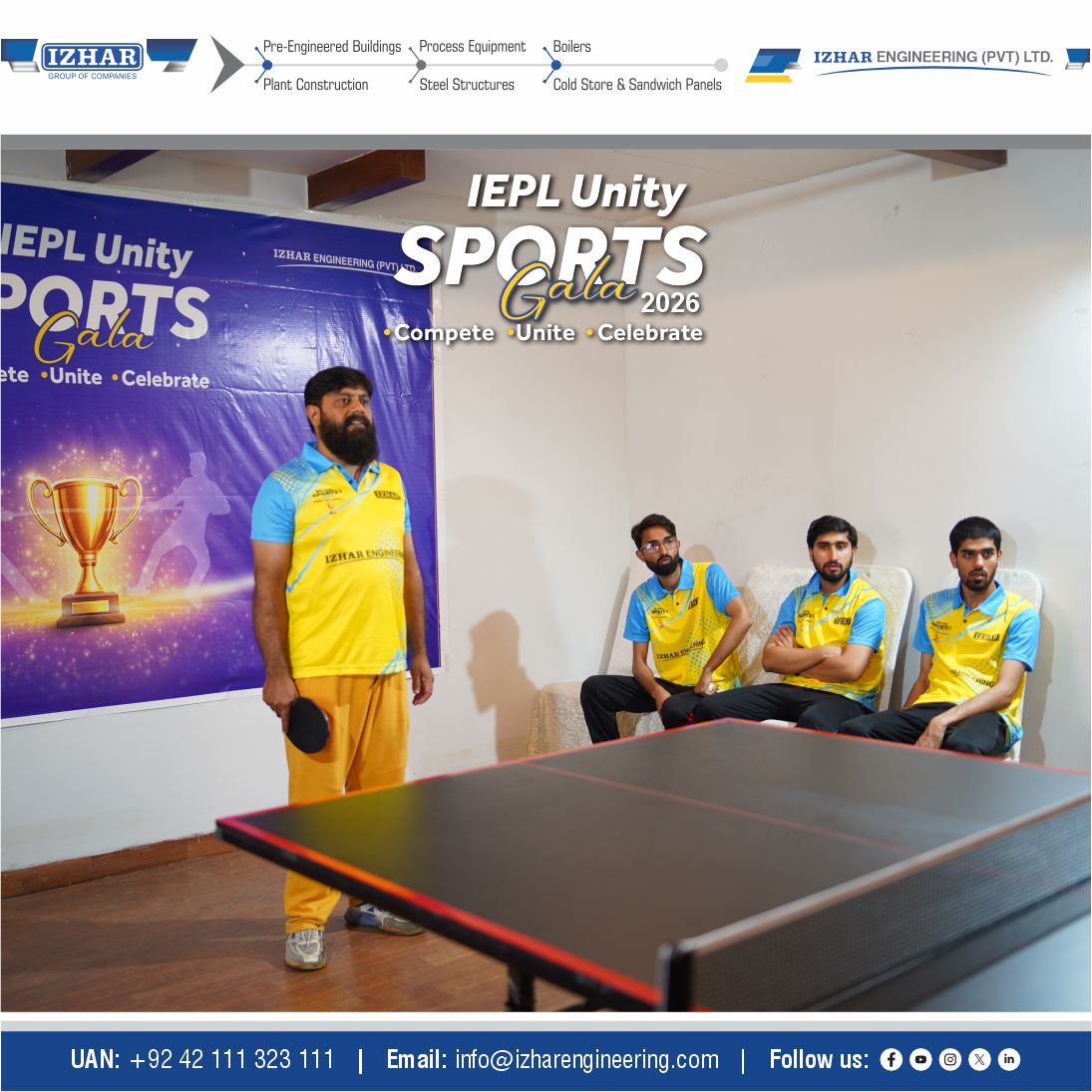 IEPLPakistan's tweet photo. IZHAR ENGINEERING (PVT.) LTD
An Engineering Company

🏆 IEPL Unity Sports Gala 2026 – Glimpses of an Unforgettable Day!

#IEPL #IzharEngineering #SportsGala2026 #EventHighlights #PhotoHighlights #TeamSpirit #UnityInAction #CorporateCulture #EmployeeEngagement #MemorableMoments https://t.co/nTkQ1LmBfS