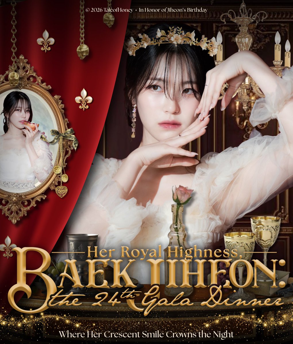 ㅤ
⚜ 𝗛𝗲𝗿 𝗥𝗼𝘆𝗮𝗹 𝗛𝗶𝗴𝗵𝗻𝗲𝘀𝘀, 𝗕𝗮𝗲𝗸 𝗝𝗶𝗵𝗲𝗼𝗻: 𝗧𝗵𝗲 𝟮𝟰𝘁𝗵 𝗚𝗮𝗹𝗮 𝗗𝗶𝗻𝗻𝗲𝗿. By exalted decree, a distinguished assembly reveals in utmost splendor. An occasion graced with sovereign elegance and courtly prestige. ❦ ⊹ ࣪ ˖
ㅤ