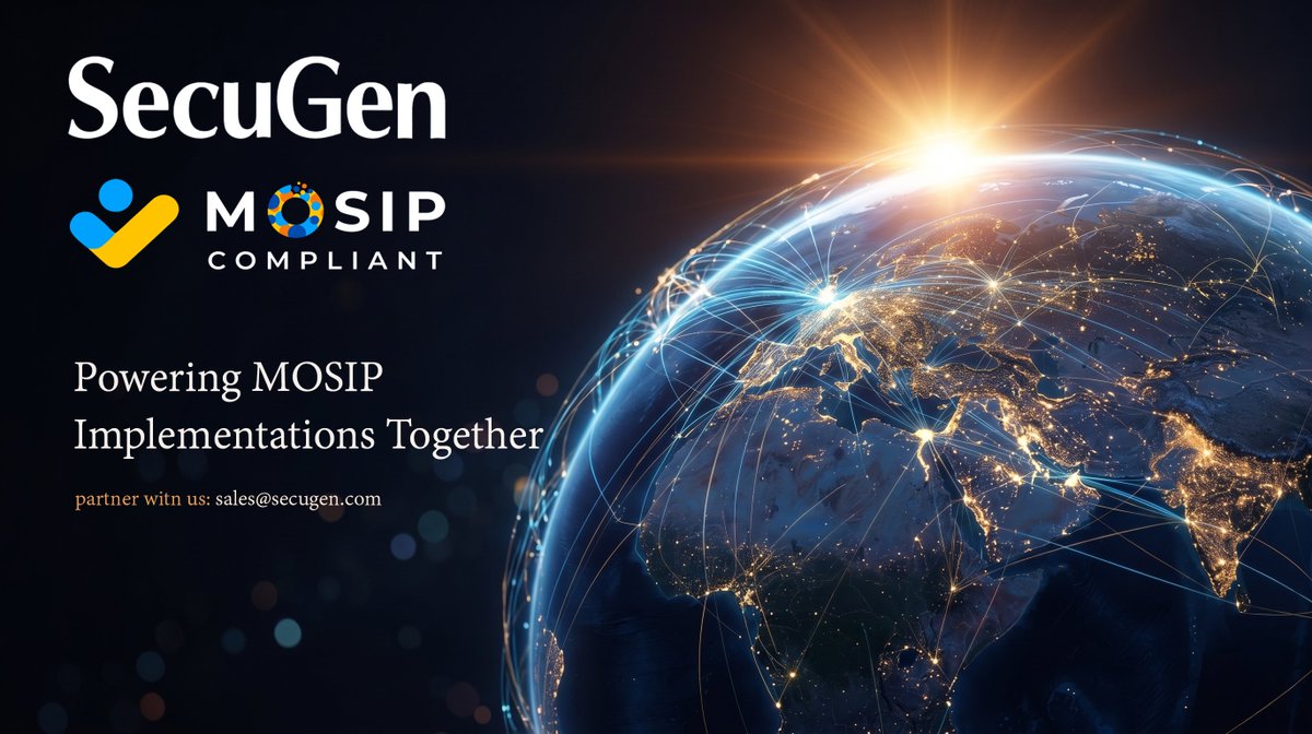 SecuGenCorp's tweet image. SecuGen now offers MOSIP-compliant fingerprint readers.

We’re looking to partner with organizations supporting MOSIP rollouts worldwide.

Interested? Contact us: sales@secugen.com
#MOSIP #DigitalID #Biometrics