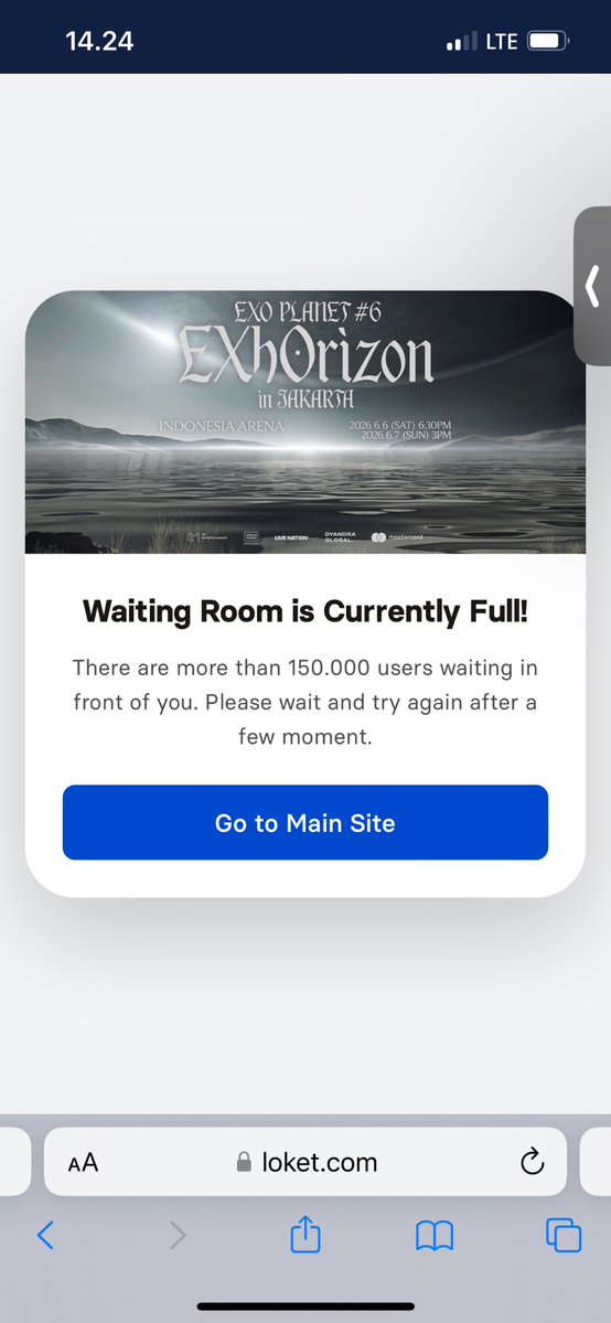 buset hampir stengah jam masih begini exhorizon. yg masih avail cat brp aja di loket?