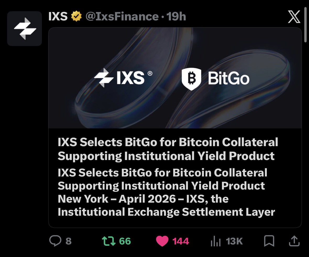 lukeTDD's tweet photo. Tim Draper is calling for $250K $BTC in 18 months.

At that price, @BitGo’s institutional stack alone would be worth roughly $182.1 Billion. 

If just 5% of that "idle" capital migrates to BTC Real Yield via @IxsFinance:

~ $9.1B in $BTC pledged as collateral.

~ $4.5B in RWA AUM (at 50% LTV).

~ $13.6B Total TVL.

We are watching the birth of the most productive plumbing in financial history. 

$IXS would be in line for a 492x at a 50% MC:TVL ratio—a benchmark conservative for established yield-generating infrastructure.

If this doesn’t make you excited, I don’t know what will. 

The "Idle Era" is officially over. 🎰🧪