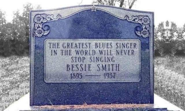 Janis Joplin had a gravestone erected for blues legend Bessie Smith, who was buried in an unmarked grave after she died in a car accident in 1937. ❤️💚🖤 #bessiesmith #janisjoplin #gravestone #memorial