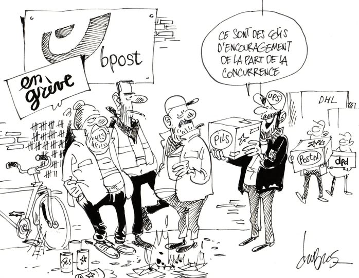 ObelixNivelles's tweet photo. Grève chez #Bpost , ce sont les concurrents qui sautent de joie ... https://t.co/8xzeFaUHo6