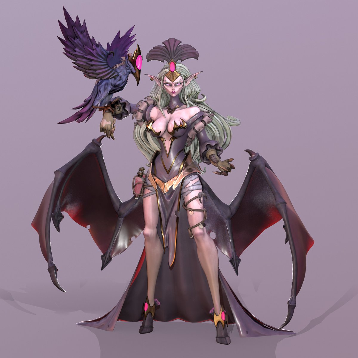 FRANCESCO84Inn's tweet photo. Necromancer Kala ( w.i.p ) real time/game character. Here the first texture/material and posing testing in render engine
#zbrush #substance3dpainter #3dpainter #marmorset #3dcharacter #3dsculpting #3drendering #3dmodelling https://t.co/wNo70IbNSY