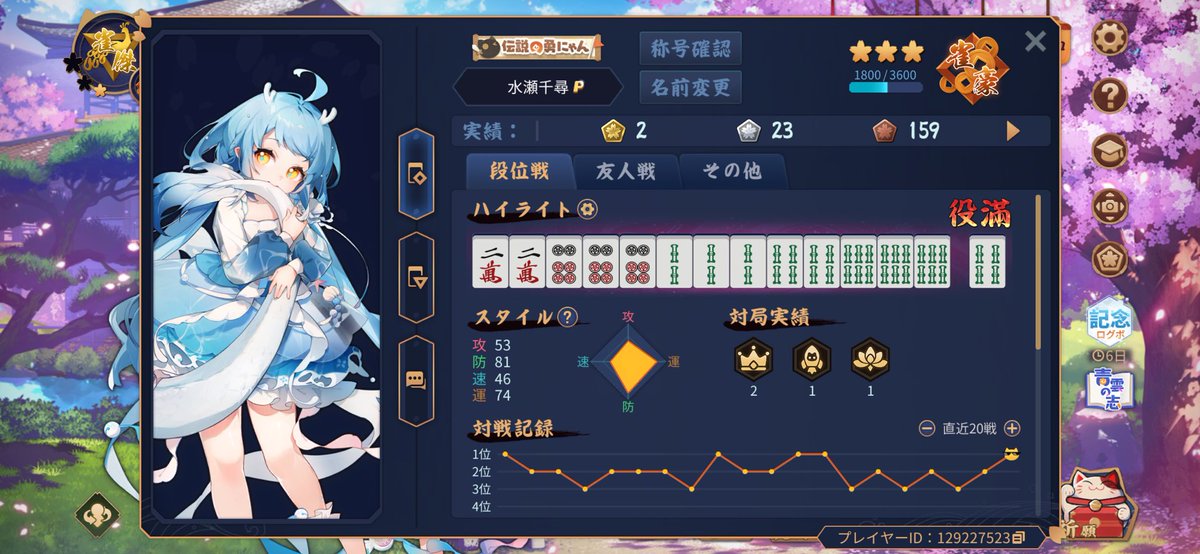 水瀬千尋🐈ちーにゃん🐈@雀聖1 tweet media