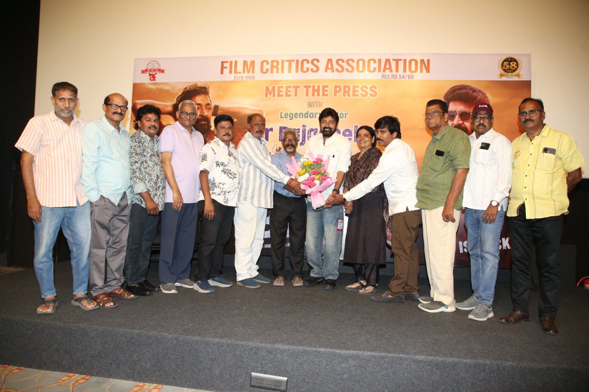 FCAOffice's tweet photo. *I’ll Play Any Character if the Content is Good!! – Dr. Rajasekhar*

​The Film Critics Association recently honored "Angry Hero" Dr. Rajasekhar. Following the significant recognition of his role in his comeback movie Biker, the association’s Honorary President Prabhu, President J.V. Battula Prasad Rao, Secretary Suresh Kondeti, and others presented him with a bouquet. Subsequently, Critics Treasurer Bharadwaja read out and presented a citation of honor to the actor.
​
*​Senior Journalist Prabhu (Honorary President):*

 Rajasekhar’s acting needs no special introduction. His performances in films like Ankusham and Agraham were legendary. He has a great bond with the media. In his second innings, his spirit and enthusiasm should double. Receiving an honor from film critics is prestigious; even legendary Akkineni Nageswara Rao once said he valued a critics' honor very highly.

*​Jeevitha Rajasekhar:*
We are all like one family. The media has always treated us well. Recently, I was confused by some social media news, but our bond with journalism remains strong. Regarding Biker, many thought Rajasekhar was 'asking' for roles, but the truth is he receives many offers; he just waits for characters that inspire him.

*​Senior Journalist Mohan Goteti:*
Despite many hits, Rajasekhar remains humble and without ego. Whether it's an action role or a lover boy role like in Allari Priyudu, he delivers wonderfully. He is a man without guile, and Jeevitha manages everything for him beautifully.

*​Senior Journalist Giridhar:* 
I worked as his PRO for Allari Priyudu. He is a plain-hearted person. He even served as an honorary editor for my magazine 'Maa Family Doctor' and provided many books to help out. 
*​Suresh Kondeti (General Secretary, Film Critics Association)*
Firstly, a big thanks to Jeevitha garu. I am grateful to everyone who collaborated to make this event such a grand success.

*​Q&A Session with Dr. Rajasekhar*

*​How does it feel to make a comeback with Biker?*

The movie was released on April 3rd and the response to my character has been amazing. To me, this honor from the Critics Association is bigger than any other award. Just like after my accident before Ankusham, Biker has become a hit after my recent recovery. It feels great when audiences say they want to see me more on screen.

*​What kind of roles will you choose in the future?*

I am doing a film with director Pawan Sadineni and another with I.V. Sasi’s son. I haven't fixed titles yet. I am open to playing a villain too. Being a hero is hard because you have to maintain glamour and expressions; a villain role is easier and depends purely on the subject. I’ll work with big or small heroes if the character is good.

*​Would you play a father role to other heroes?*

I played Sharwanand’s father in Biker. If the character is good, I will play it for anyone, though fans usually expect action from me.

*​Will you do a sequel to Allari Priyudu?*

 If you are ready to watch it, I will definitely do it!
*​Would you play a villain in a Chiranjeevi movie?*

Definitely! I have no issues with that. I am open to it.

*​What is your current political stance?*

Politics is a big task and very expensive. Doing movies and politics together is difficult, so I’ve decided against it for now. I used to take Jeevitha along because she speaks very well.

*​Thoughts on Actor Vijay’s political entry?*

It’s good. The response he’s getting is great—it reminds me of the response MGR used to get.

*​Will your daughters have arranged marriages?*

Shivani and Shivathmika are currently focused on acting. They say they don't want to get married just yet.

@FCAOffice @santoshamsuresh @ActorRajasekhar #Biker #RajaSekhar