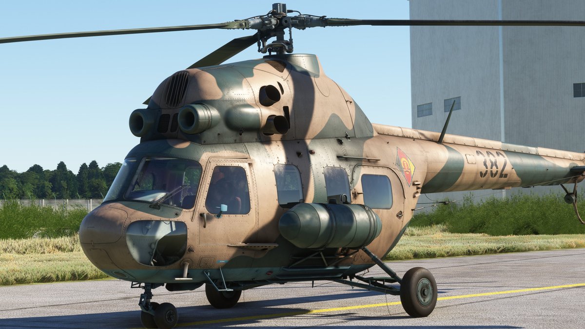 Abriael's tweet image. Here's your daily dose of #MicrosoftFlightSimulator2024 and #MSFS2020 news: The Mil Mi-2 helicopter for #MSFS got details, with an #MSFS2024 version in the works and other platforms like #DCSWorld and #XPlane possible. Airfield Warngau has been released😎