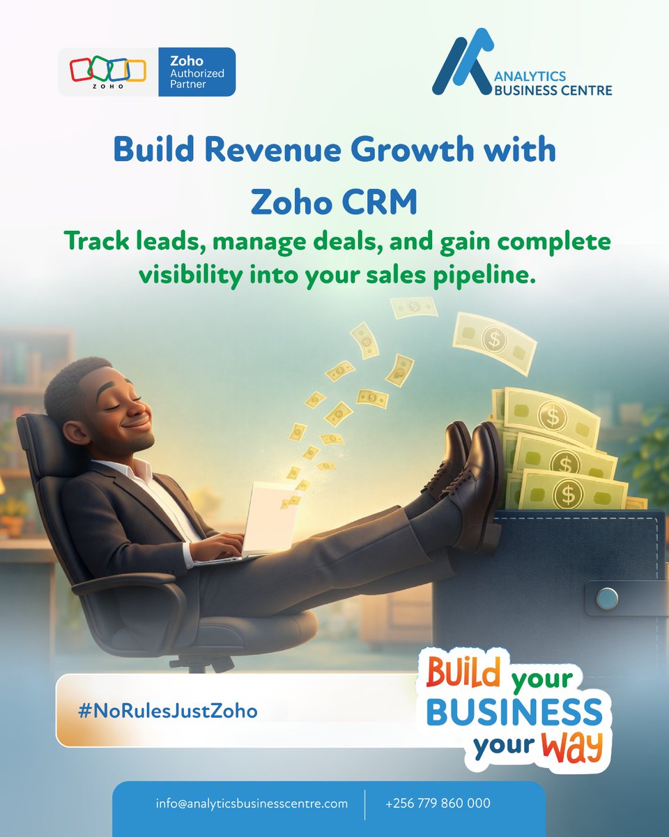 AnalyticsCentre's tweet image. Supercharge your sales with Zoho CRM! Track leads, manage deals, and get full visibility into your pipeline to drive revenue growth.

📌 Free Trial: bit.ly/ZohoCRMFree
📞 +256 779 860 000

#ZohoCRM #NoRulesJustZoho #SalesSuccess @Zoho