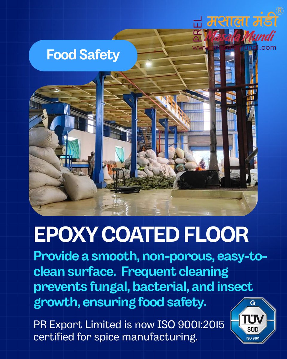 prel_in's tweet image. ✔️ Dock level loading for controlled dispatch
✔️ PVC strip curtains to block pest
✔️ Epoxy floors for easy cleaning &amp;amp; hygiene
Aligned with ISO 9001 quality systems.
📞 +91 75960 33001 | 🌐 prel.in
#FoodSafety #ISO9001 #QualitySystems #CleanManufacturing