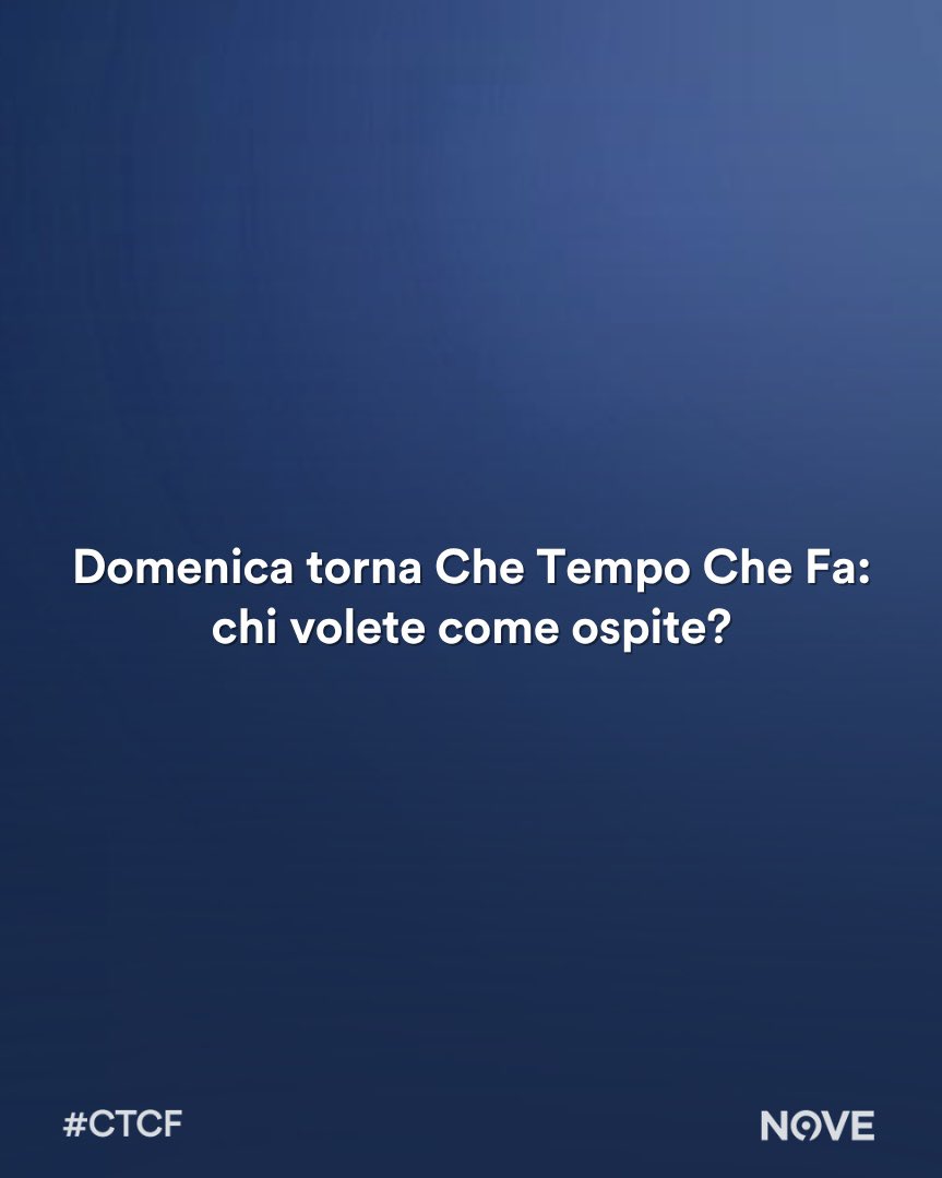 Che Tempo Che Fa tweet media