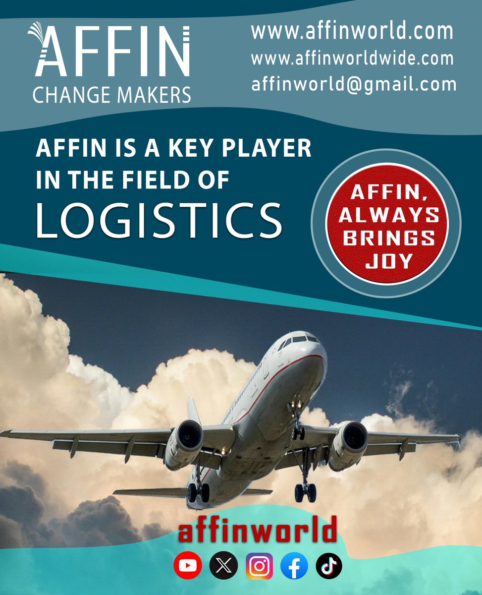 AffinGroups's tweet image. Connecting businesses, powering growth. Affin Logistics keeps you moving forward.

#affingroup #logistics #explore #affinworldwide #viral #fypシ
