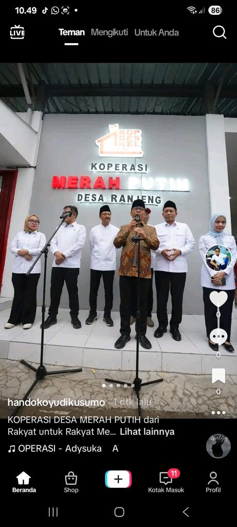 KEHADIRAN KOPERASI DESA MERAH PUTIH di desa2 menjadi pengungkit percepatan kesejahteraan desa.. Bangun Desa Bangun Indonesia
<a href="/YandriSusanto/">Yandri Susanto</a>
@SekretariatNegaraRI
#BPSDMKementerianDesaPDT
#KDMPMensejaterakanMasyarakatDesa
#KerjasamaKDMPdanBUMDesa
#KerjaPendampinganDesaBerdampak