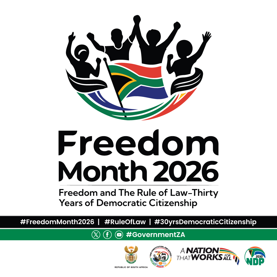 GovernmentZA's tweet image. #FreedomMonth2026 

Freedom is not simply a date in history books—it is a continuous and ever-changing process, prevalent within the day-to-day struggles for justice and equality, not just in South Africa, but across the African continent. 

#GovZAUpdates  #RuleOfLaw: