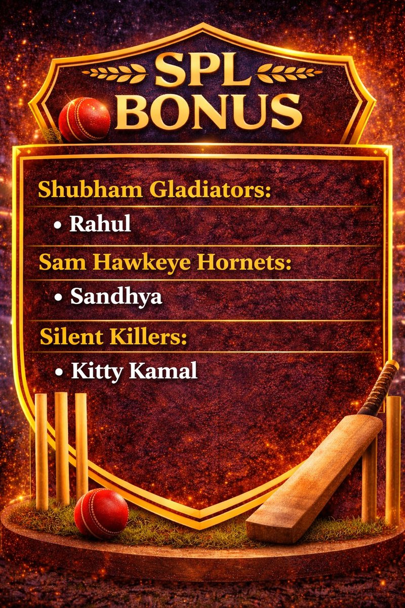 SPLOfficials's tweet image. SPL BONUS AFTER MATCH 22!!

Congratulations to all the players 👏 

#SPL #BONUS #S2
